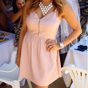 Zara Faux Leather Pink Dress